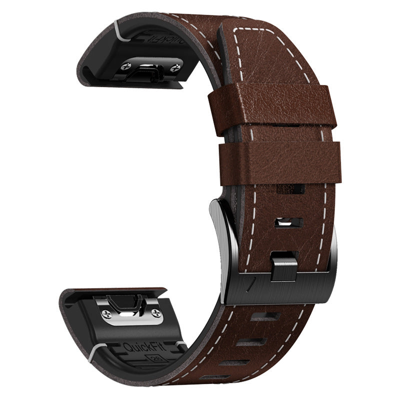 Durable Leather Strap for Garmin Fenix Watches