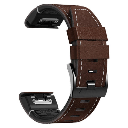 Durable Leather Strap for Garmin Fenix Watches