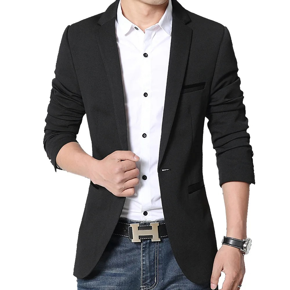 Stylish Men's Single Button Slim Fit Blazer
