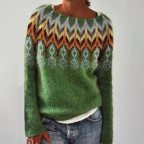 Classic Scandinavian Knit Sweater For Women