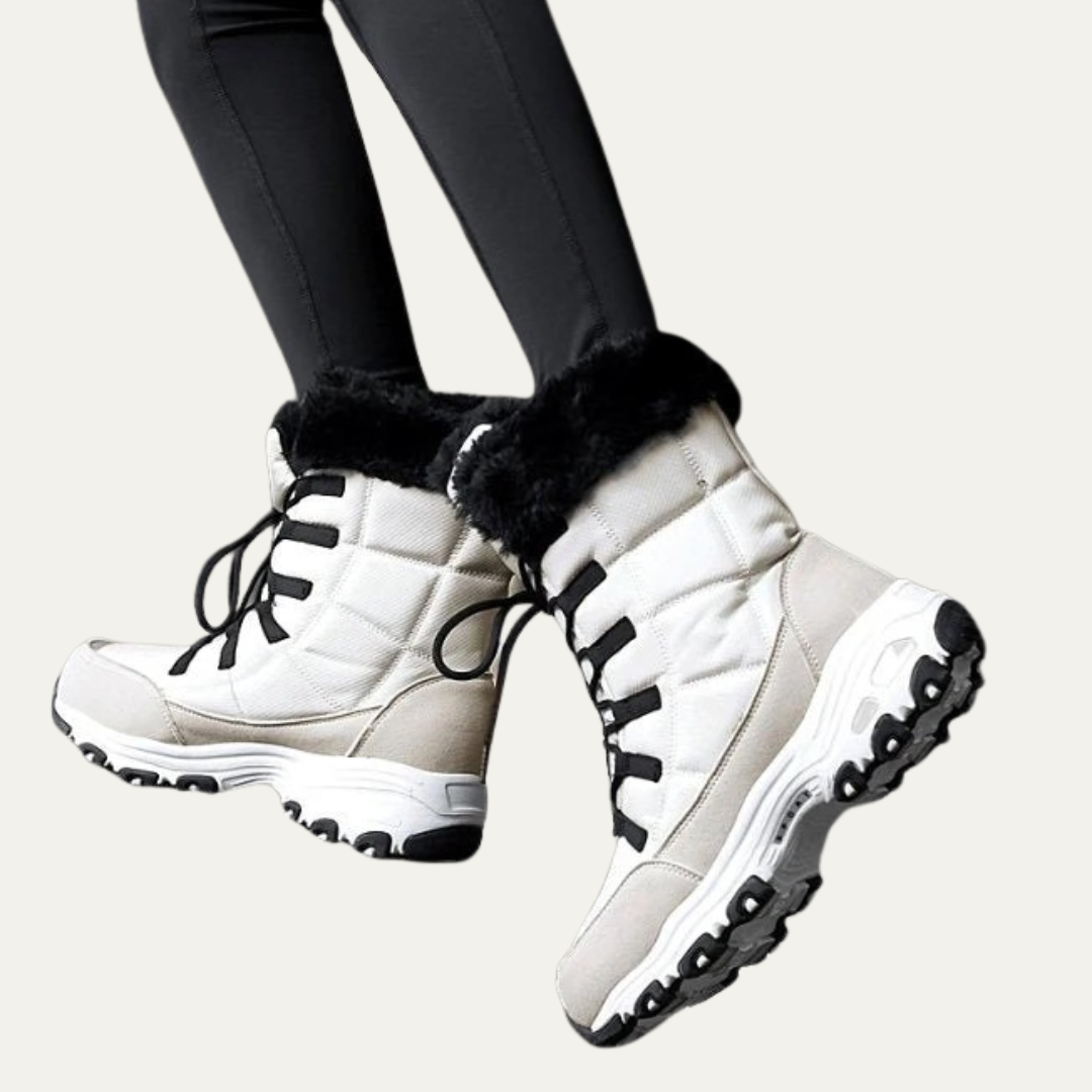VogeLuxe | Women’s Insulated High Top Winter Boot with Faux Fur Collar