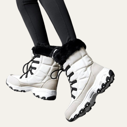VogeLuxe | Women’s Insulated High Top Winter Boot with Faux Fur Collar