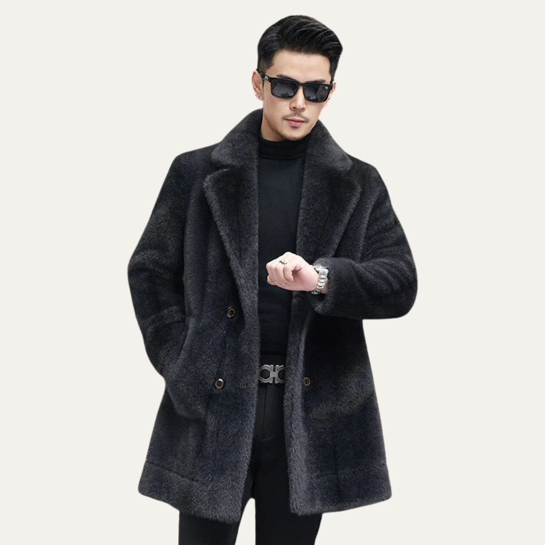 VogeLuxe | Men’s Luxurious Faux Fur Coat