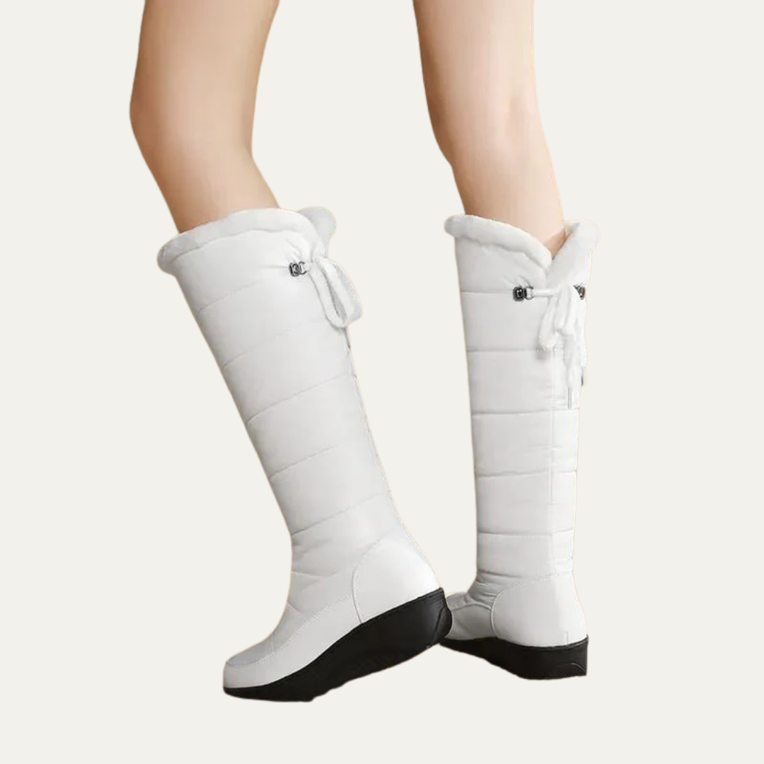 VogeLuxe | Women’s Puffy Winter Boots with Faux Fur Collar