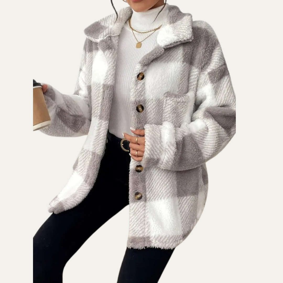 VogeLuxe | Women’s Oversized Plaid Shacket
