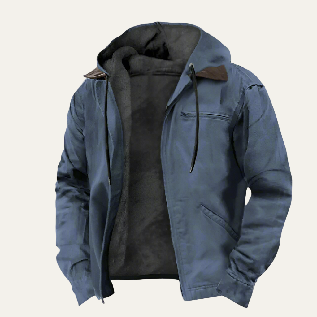 VogeLuxe | Men’s Winter Hooded Cotton Zip Jacket