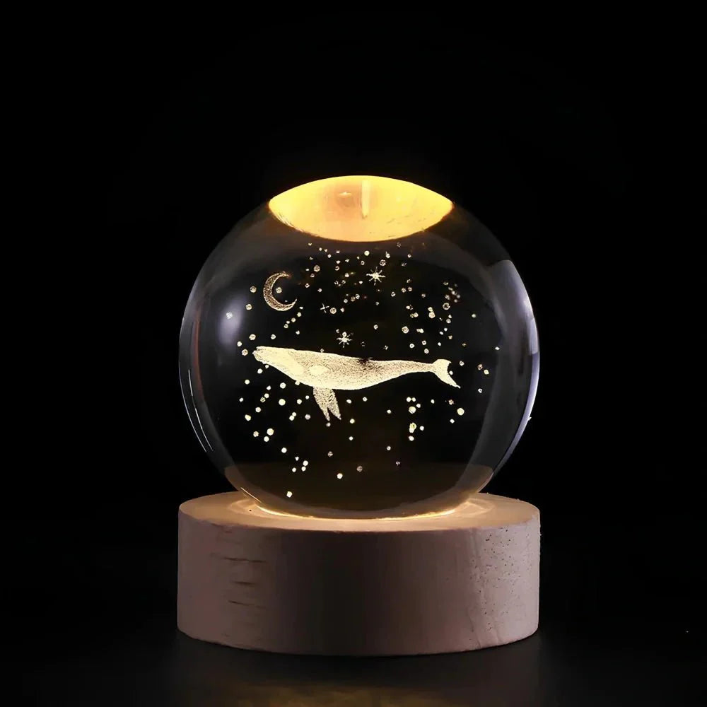 Glowing Orb LED Nightlight Galaxy Pattern