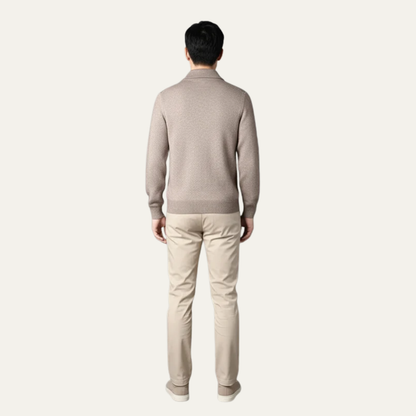 VogeLuxe | Men’s Tailored Zip Up Knit Sweater