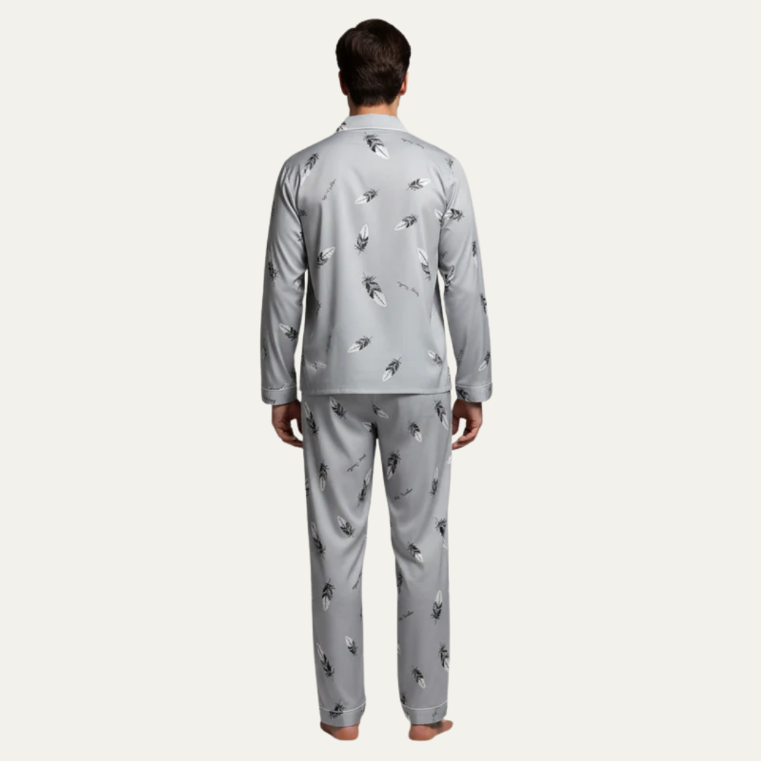 VogeLuxe | Men’s Window Pane Pattern Pajama Set