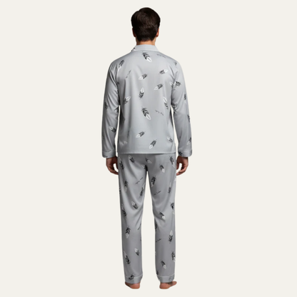 VogeLuxe | Men’s Window Pane Pattern Pajama Set