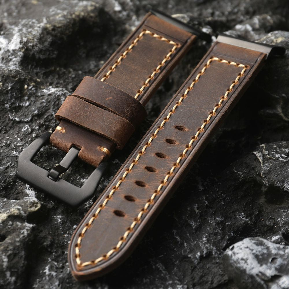 Leather Smartwatch Strap - Classic Brown - VogeLuxe