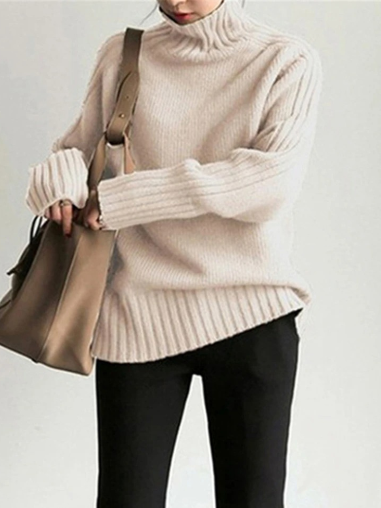 Cozy Women's Chunky Knit Turtleneck Sweater