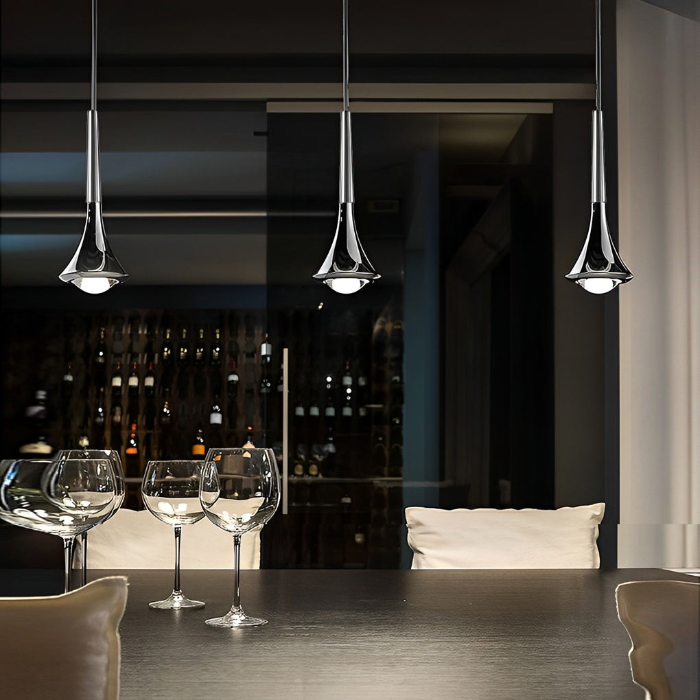 Modern Glass Drop LED Stairway Pendant Light