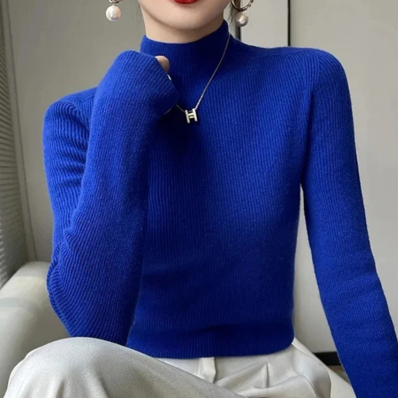 Warm Fitted Ladies Wool Sweater for Winter