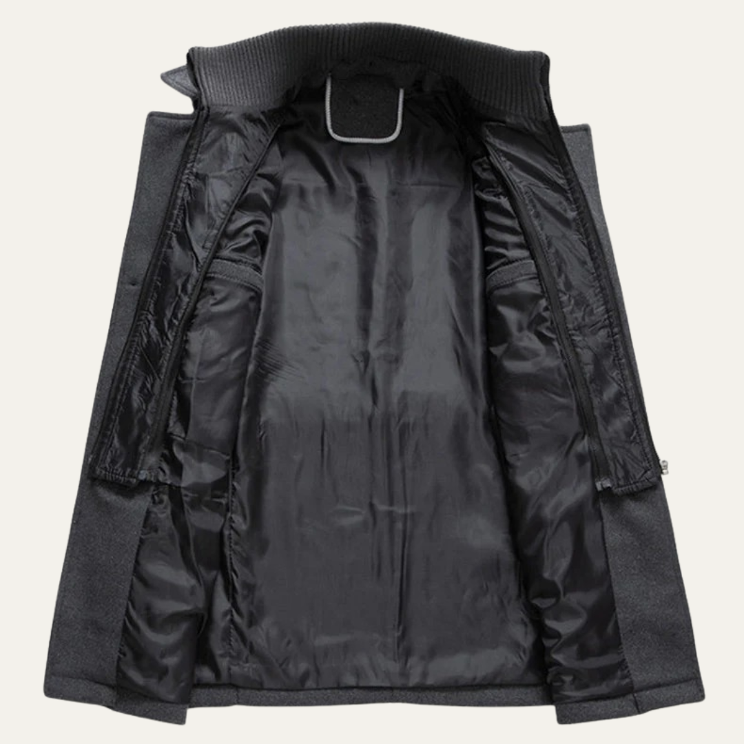 VogeLuxe | Men’s Classic Convertible Collar Trench Coat