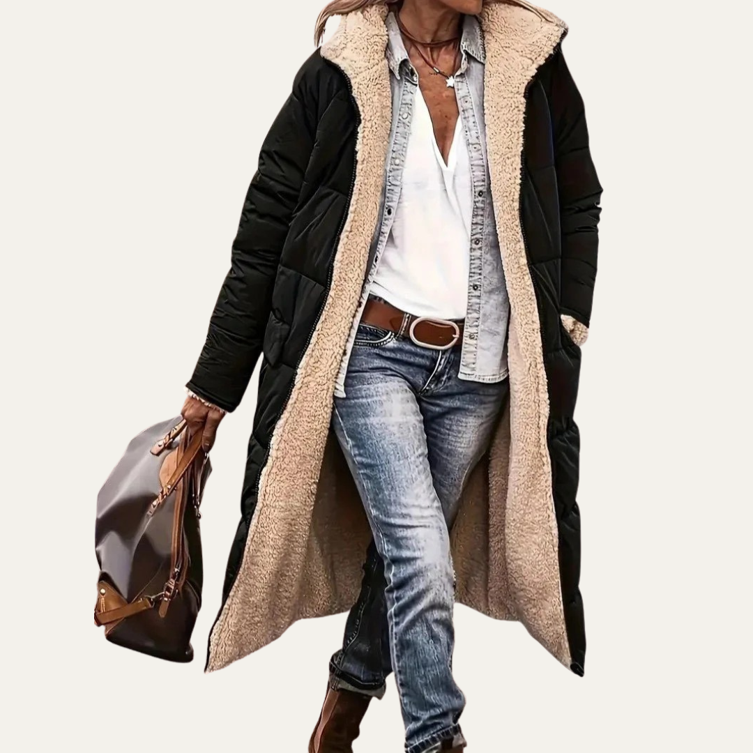 VogeLuxe | Women’s Reversible Hooded Longline Winter Coat
