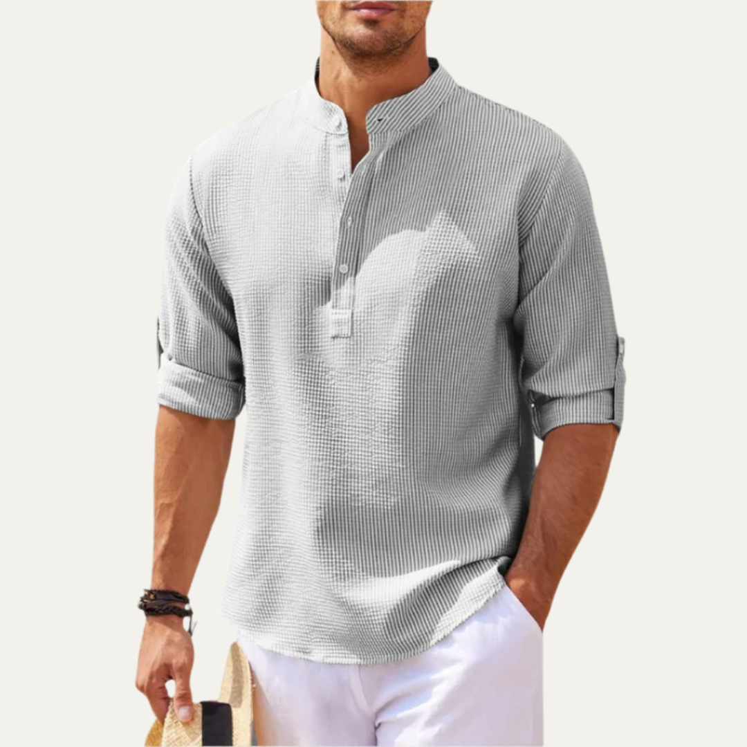 VogeLuxe | Men’s Textured Popover Shirt