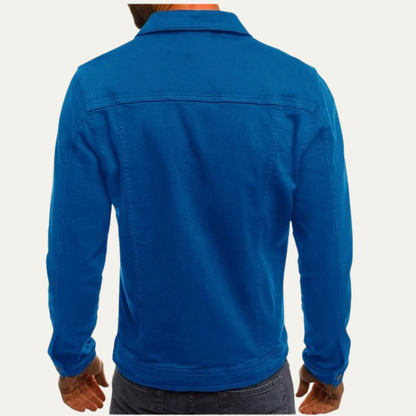 VogeLuxe | Men’s Suede Style Button Front Stand Collar Jacket