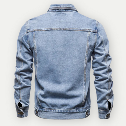 VogeLuxe | Men’s Slim Fit Trucker Jacket With Structured Stitching