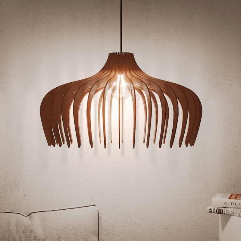 Rustic Wood Pendant Chandelier