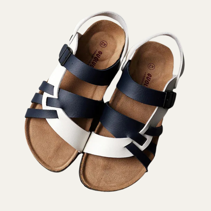 VogeLuxe | Women’s Woven Slingback Cork Footbed Sandals