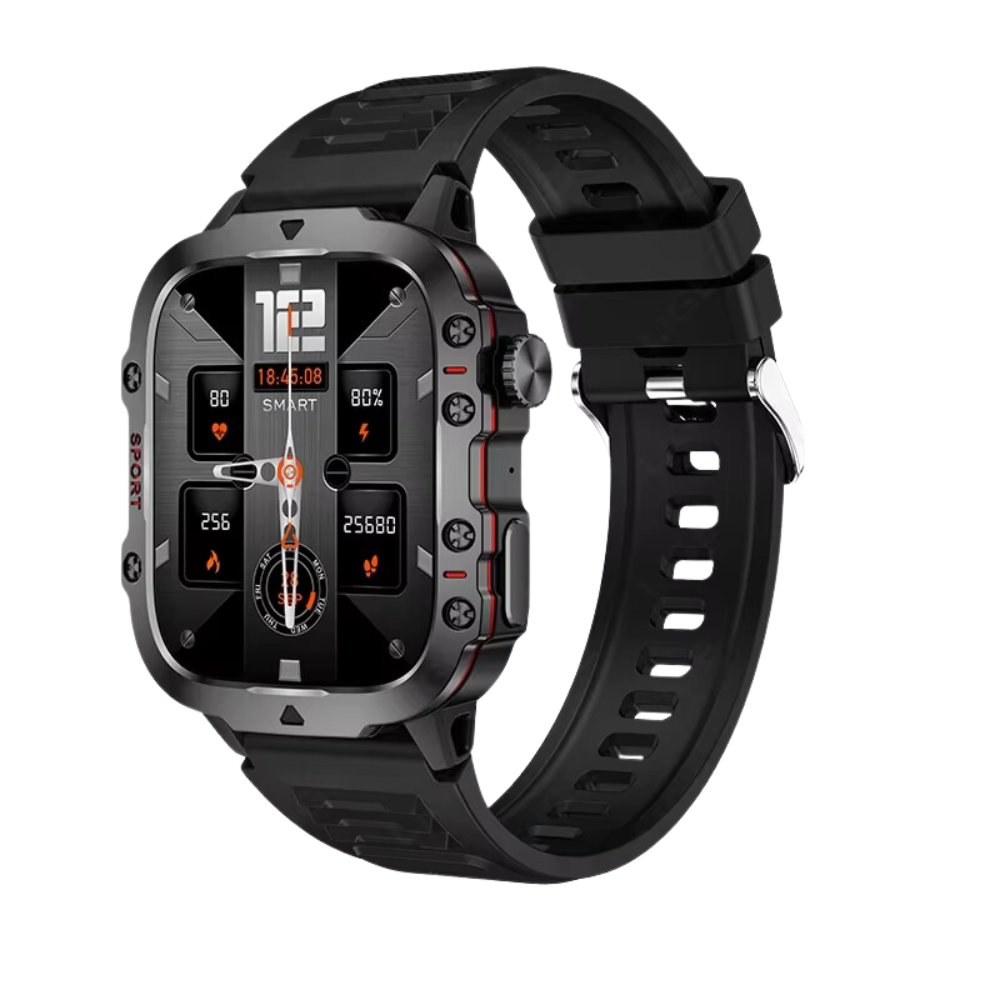 Tough Waterproof Smart Watch - Bluetooth Fitness Tracker