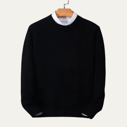 VogeLuxe | Men’s Classic Plain Knit Crew Neck Sweater