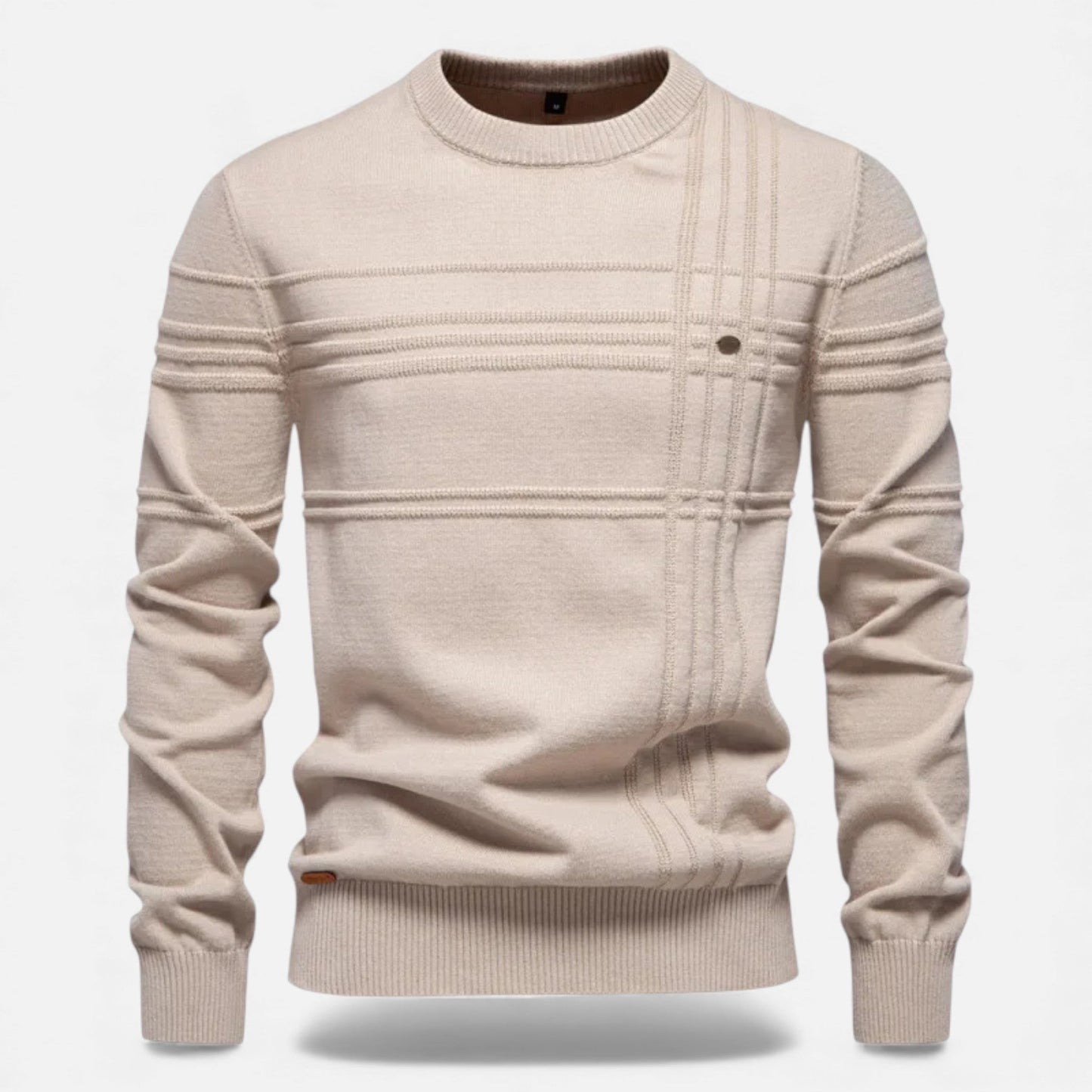 Men's Classic Fit Crew Neck Knit Sweater - VogeLuxe