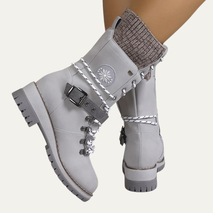 VogeLuxe | Women’s Mid Calf Winter Boots with Hiking Design