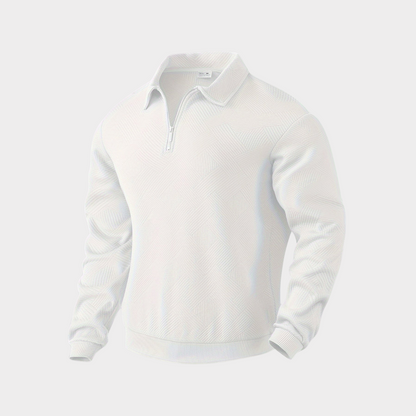 VogeLuxe | Men’s Quarter Zip Textured Knit Pullover
