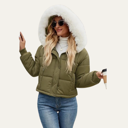 VogeLuxe | Women’s Warm Cropped Puffer Jacket