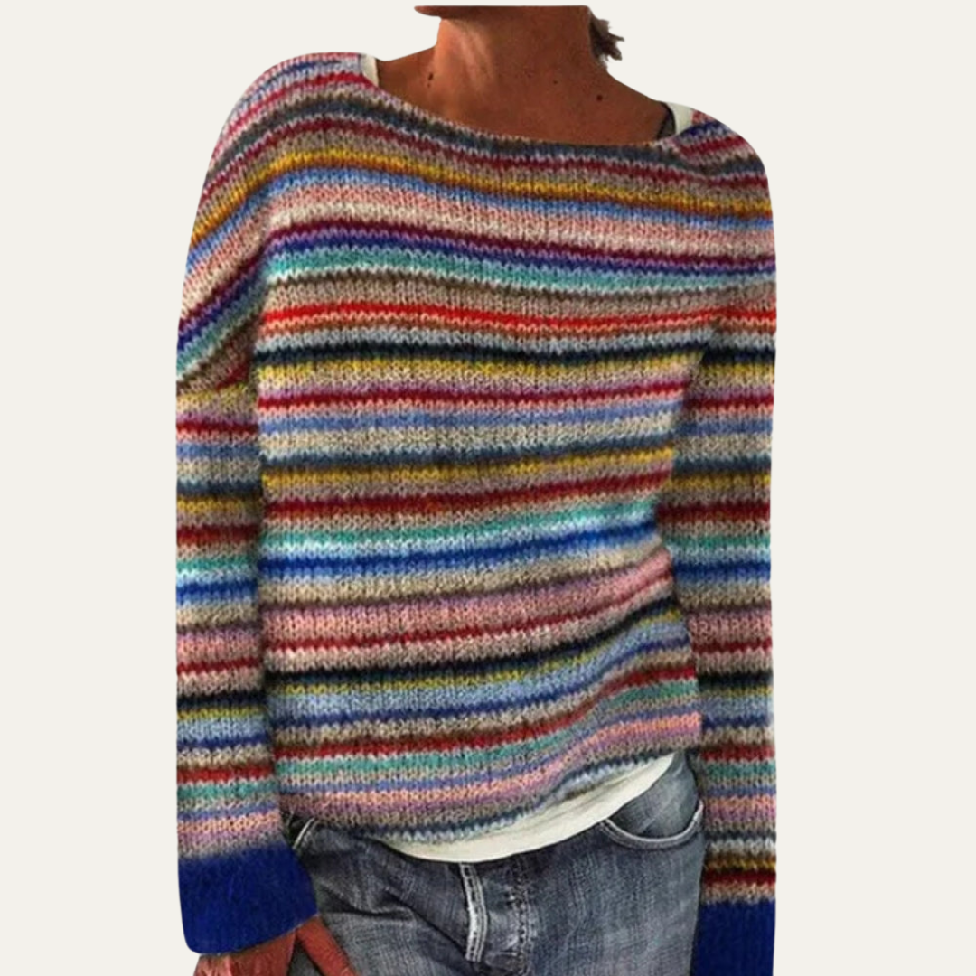 VogeLuxe | Women’s Striped Knitted Sweater
