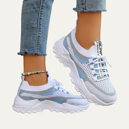 VogeLuxe | Women’s Lightweight Chunky Platform Mesh Sneakers