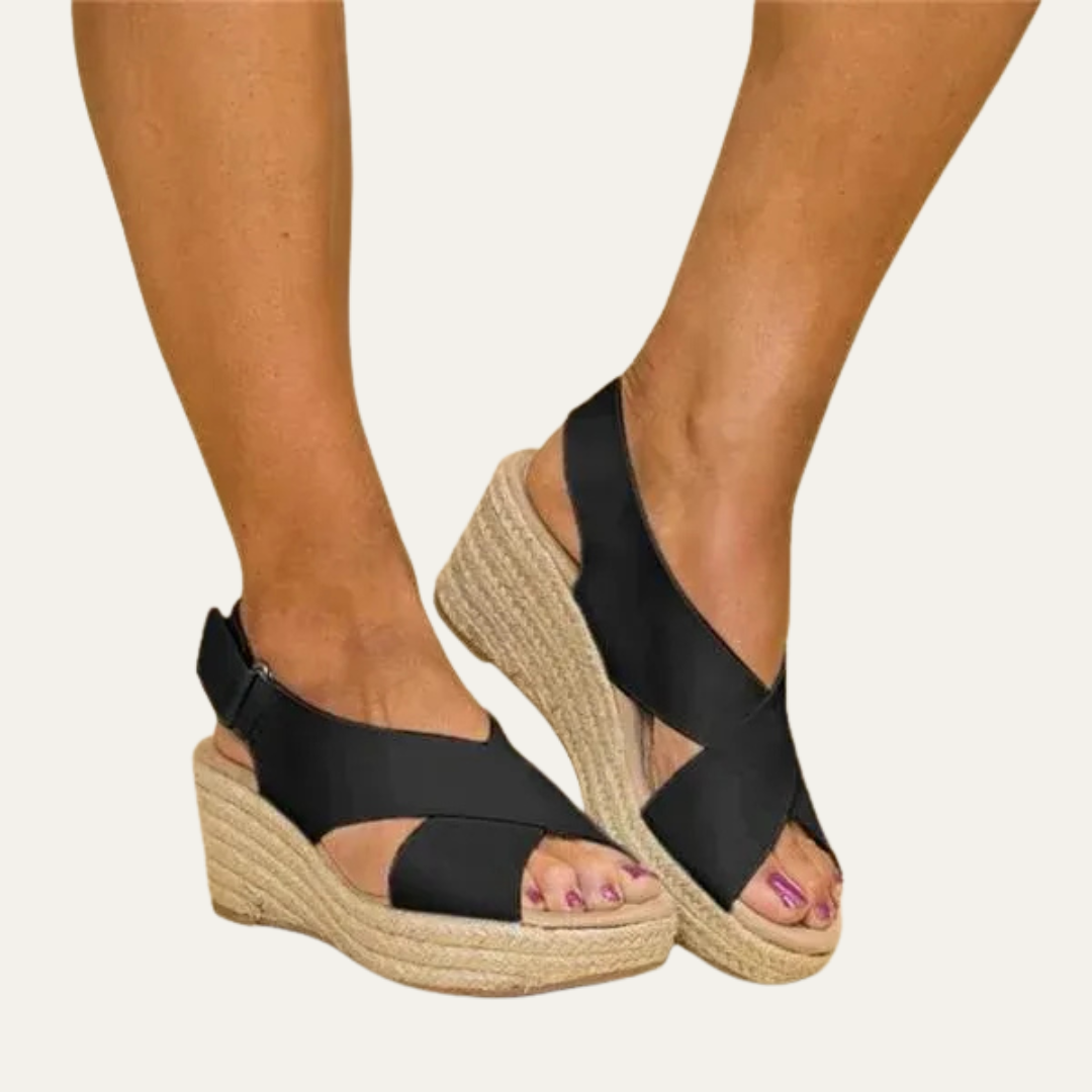 VogeLuxe | Women’s Espadrille Wedge Sandal with Peep Toe