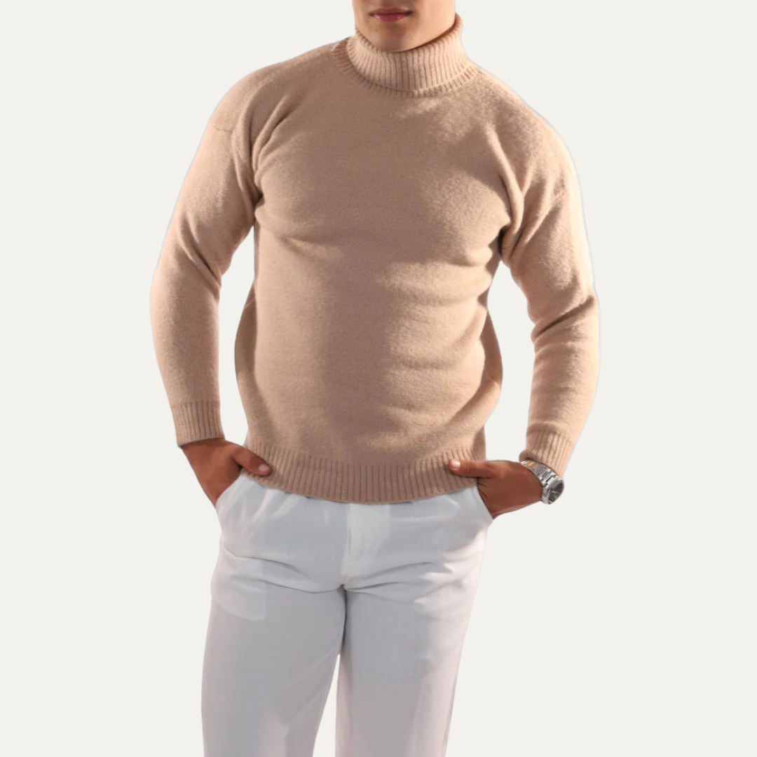VogeLuxe | Men’s Plush Oversized Turtleneck Sweater