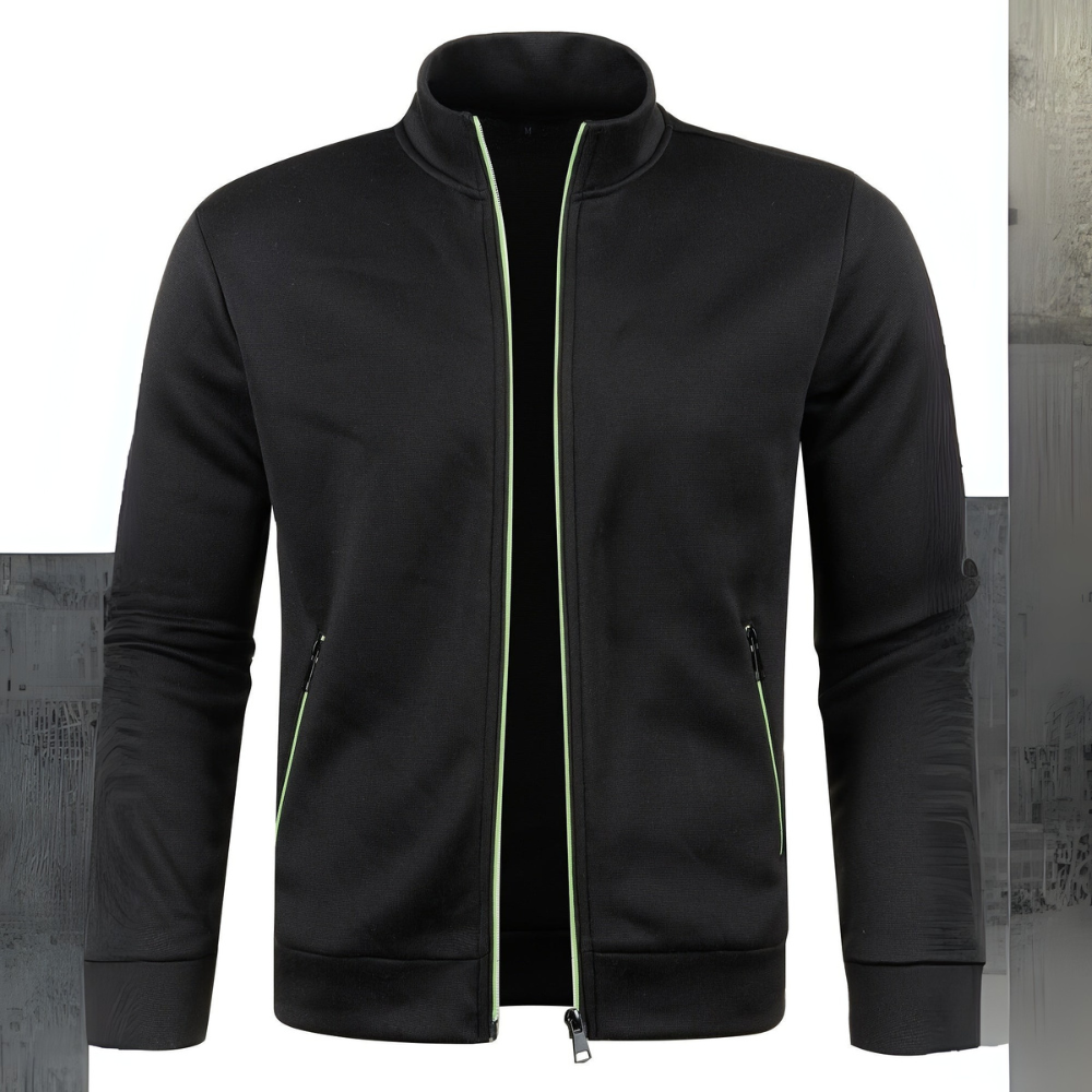 VogeLuxe | Men’s Neon Piped Full Zip Track Jacket