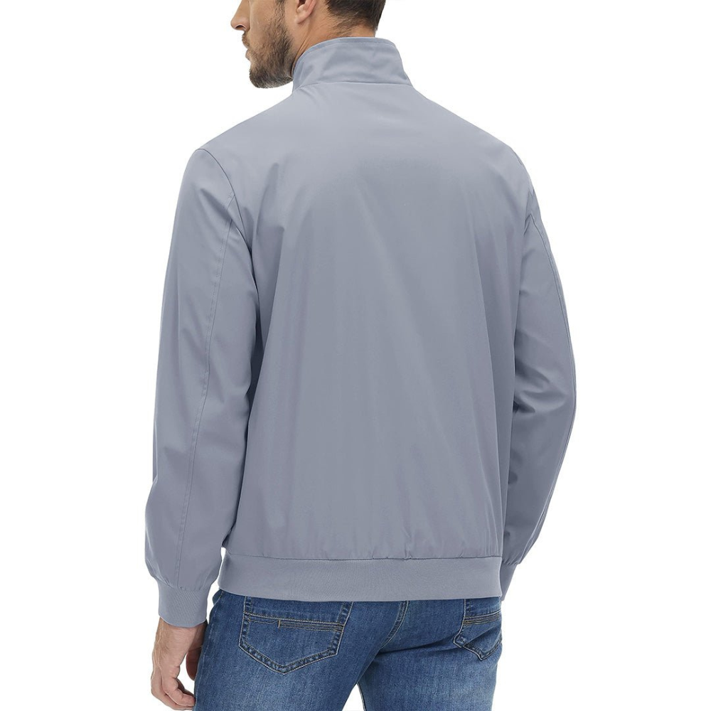 VogeLuxe | Men’s Minimalist Zip Front Blouson Jacket