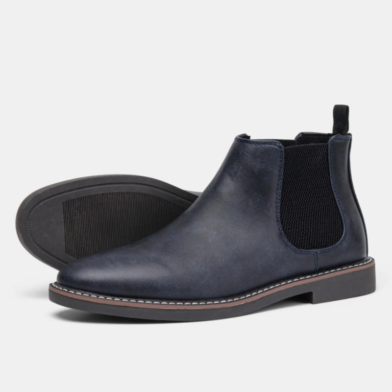 Classic Vegan Leather Chelsea Boots for Men