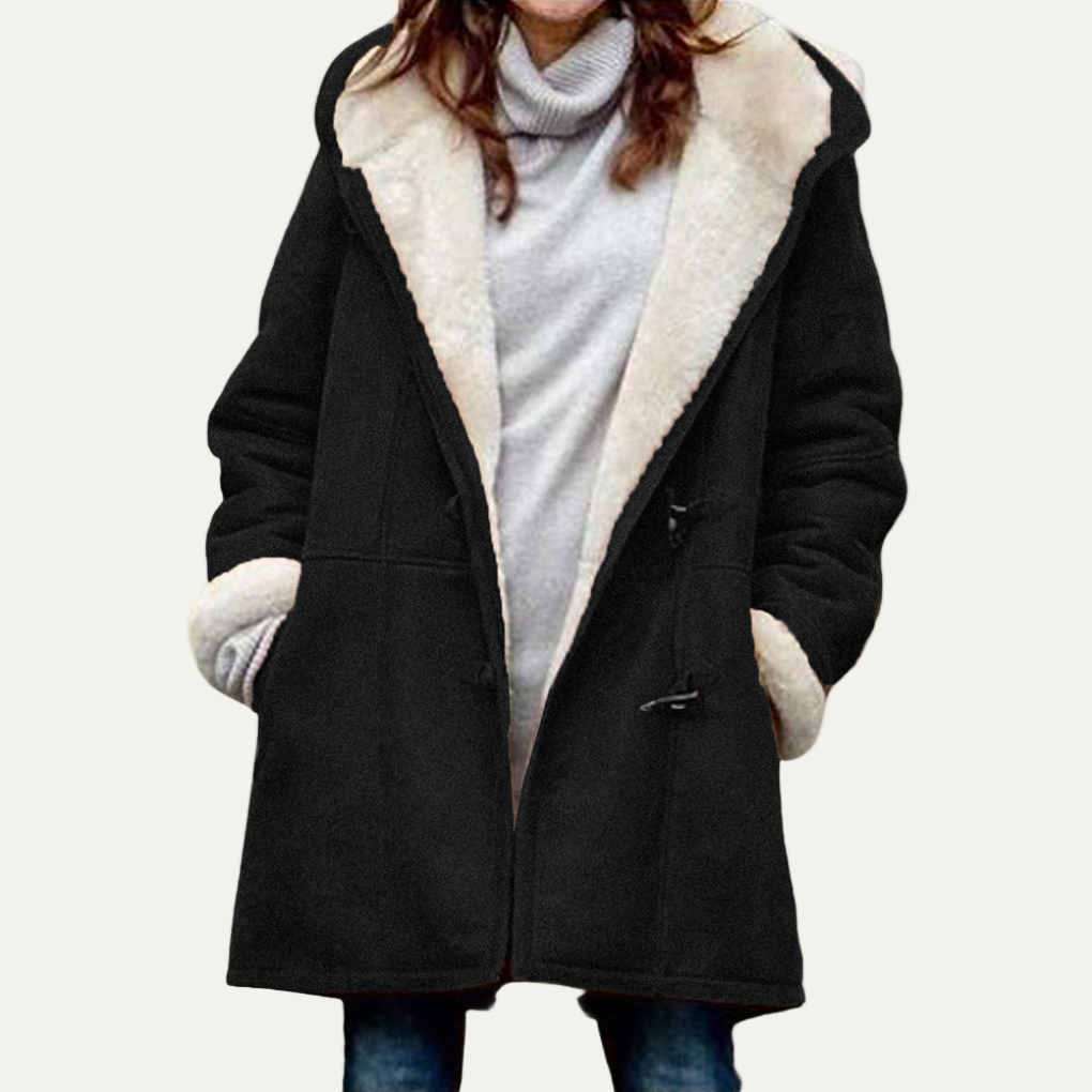 VogeLuxe | Women’s Warm Furry Lapel Button Jacket
