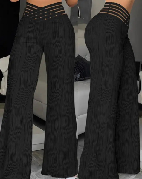 Women's Fashionable High Waisted Wide Leg Pants
