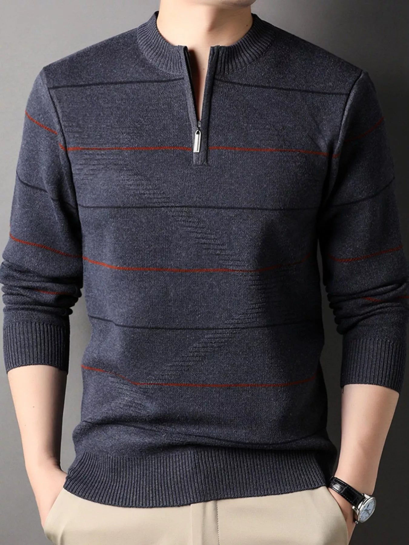 Men's Classic Patterned Sweater Pullover - BritishElegance