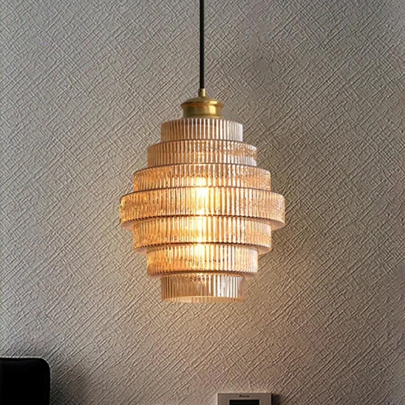 Luxurious Gold Tiered Ceiling Chandelier - VogeLuxe