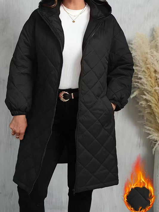 Women's Insulated Padded Parka Jacket - Warm Winter Coat - VogeLuxe