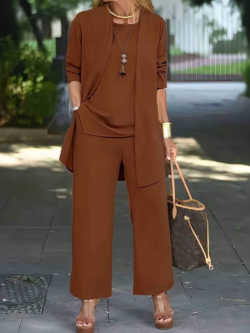 Soft Cozy Women's Lounge Pant Set with Cardigan