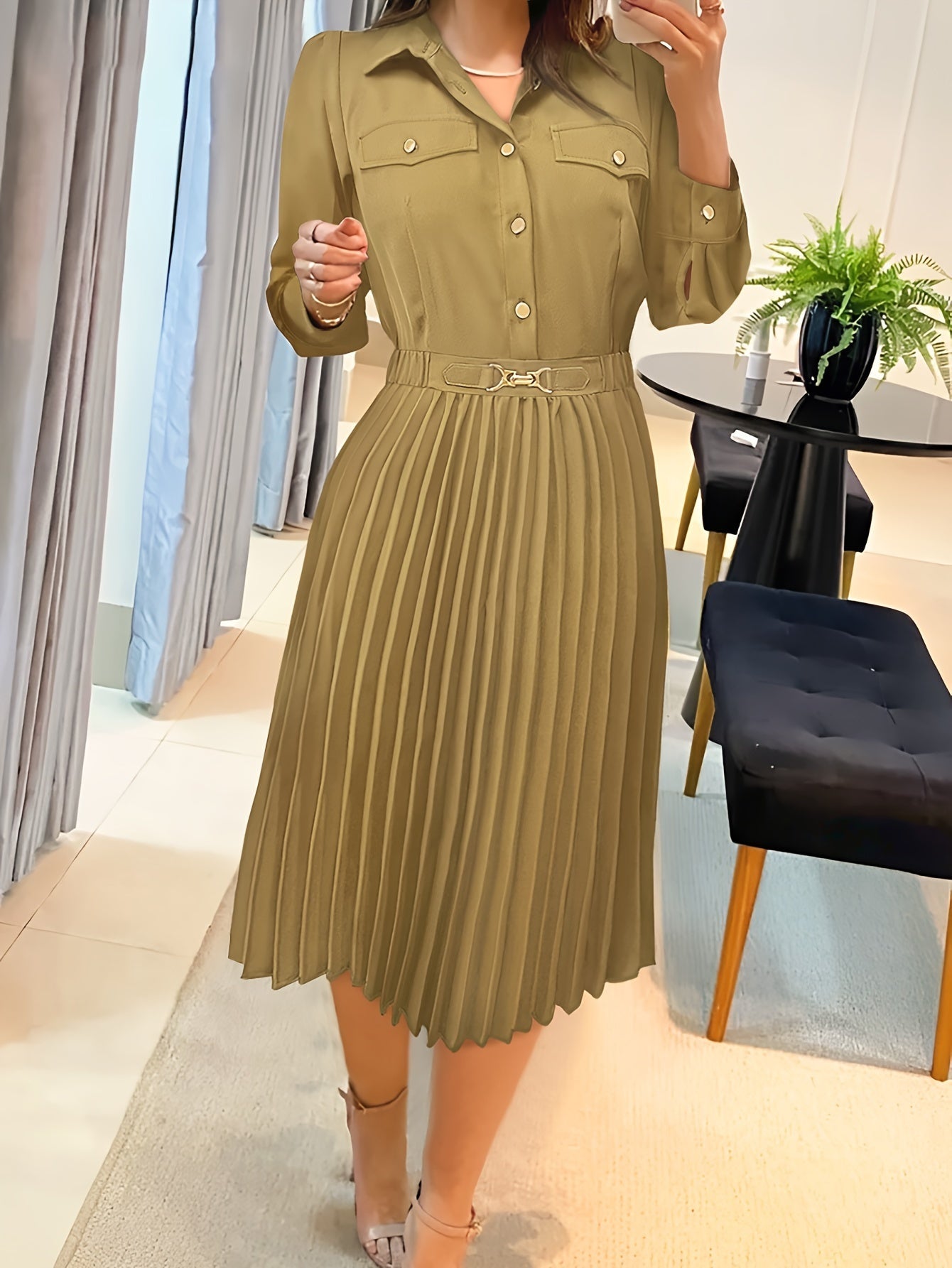 Elegant Long Sleeve Women's Formal Evening Dress
