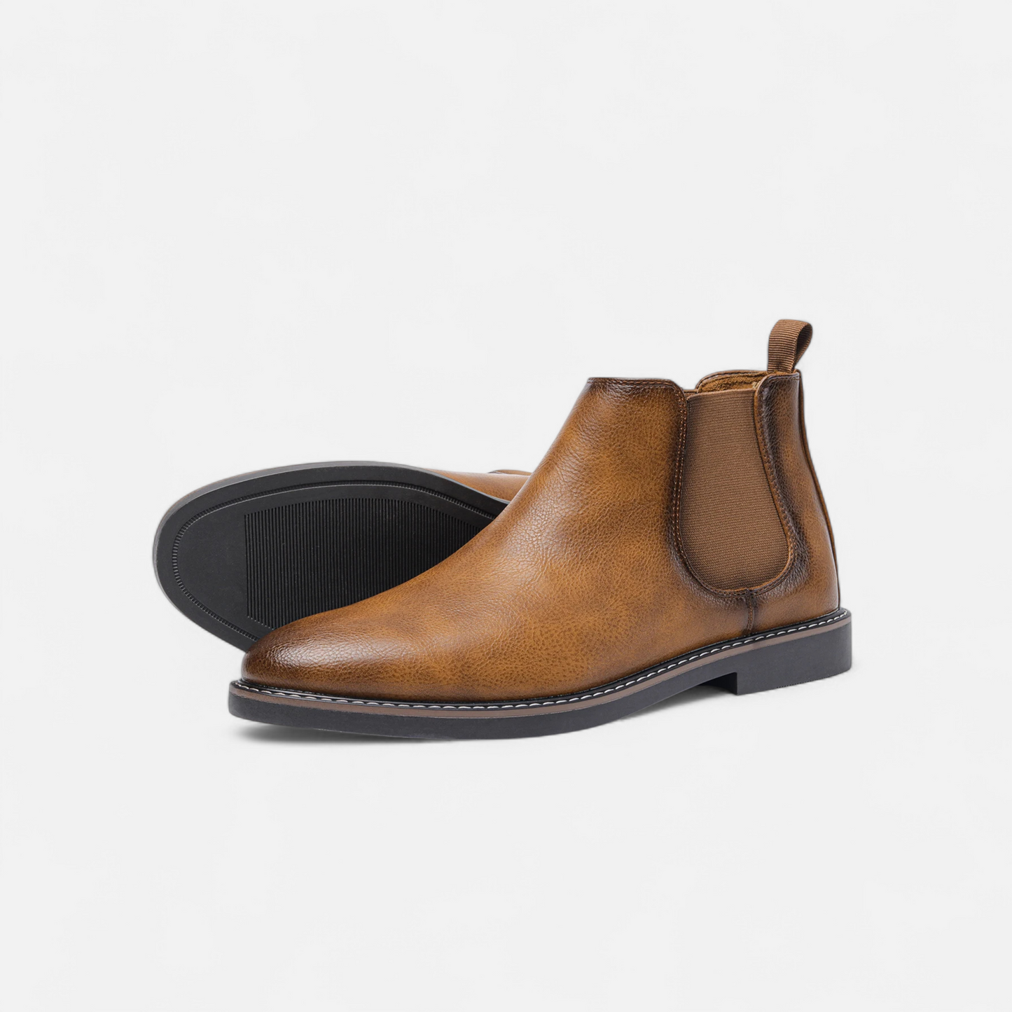 Classic Mens Brown Leather Ankle Boots