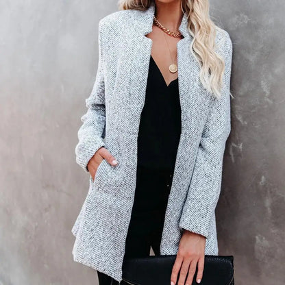 Classic Grey Women's Open Front Jacket