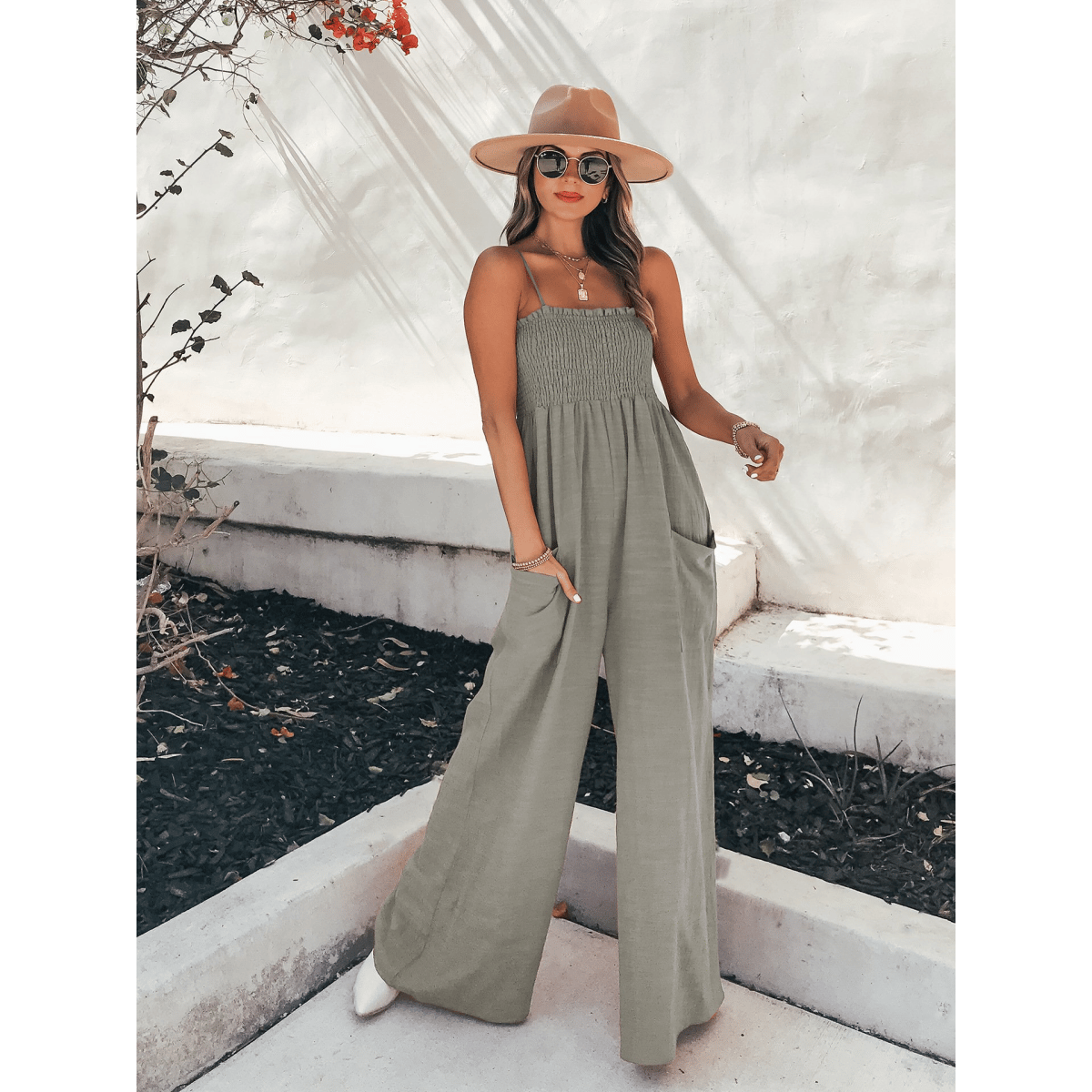 Comfy Summer Wide Leg Sleeveless Jumpsuit for Women