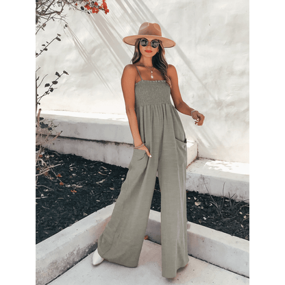 Comfy Summer Wide Leg Sleeveless Jumpsuit for Women