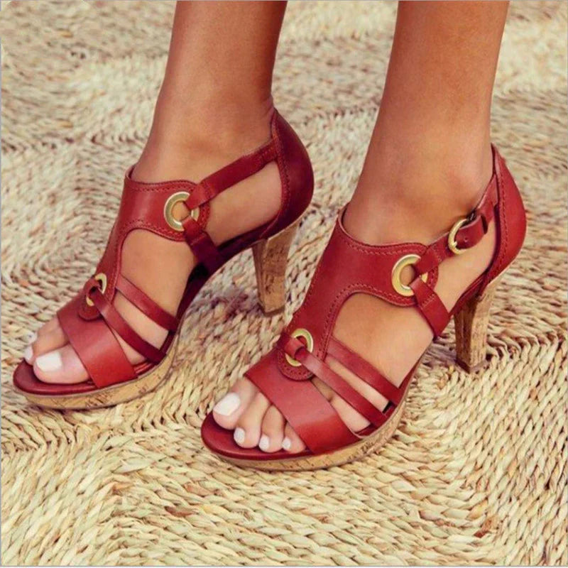 Elegant Ankle Strap High Heels - VogeLuxe